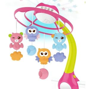 Kids Melody Mobile Musical avec Projecteur  - Rose