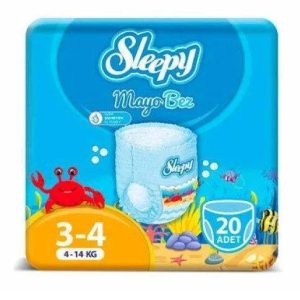 Sleepy Natural Couche piscine Taille 3/4 - (4-14kg) 20 Unités