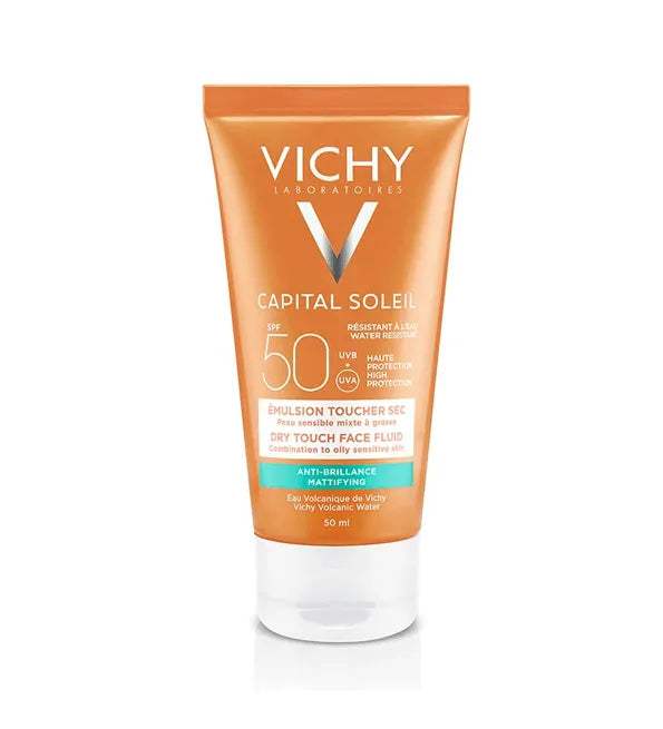 Vichy Capital Soleil Émulsion Toucher Sec SPF50 Peau Sens Mixte à Grasse 50ml