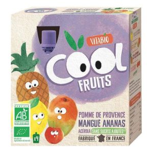 Vitabio COOL FRUITS Pomme Mangue Ananas & Acérola 4x90g