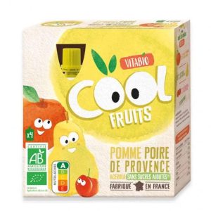 Vitabio COOL FRUITS Pomme Poire de Provence 4x 90g