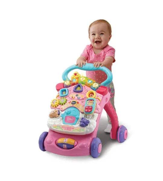 VTECH SUPER TROTTEUR PARLANT 2 EN 1 ROSE 9-36m