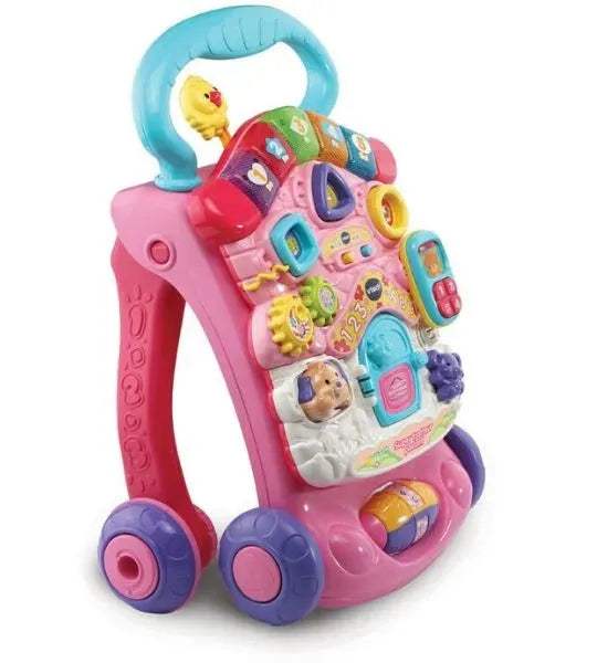 VTECH SUPER TROTTEUR PARLANT 2 EN 1 ROSE 9-36m – Image 2